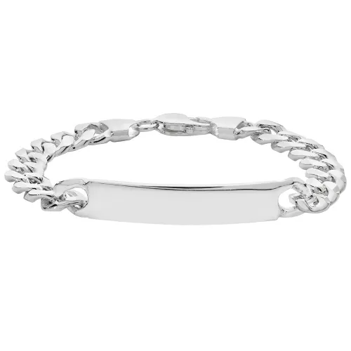 Silver Gents' Curb Id Bracelet 31.65g